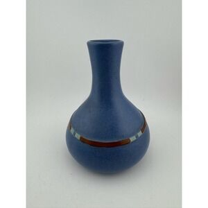 Dansk International Design LTD‎ Vase Blue Stoneware Modern Decor Accent